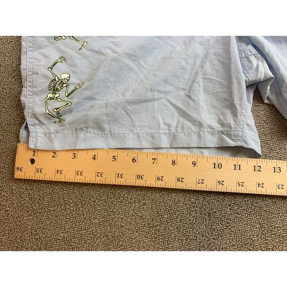 Coney Island Picnic LET'S PEACE IT TOGETHER Nylon Blue Shorts - Size Large - Picture 7 of 10